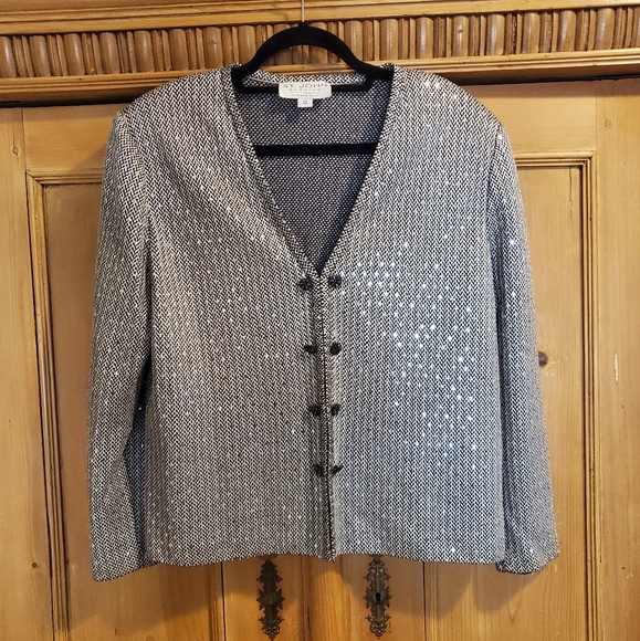 St. John Evening sequin jacket cardigan